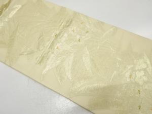 アンティーク　絽　草花模様織り出し袋帯（材料）